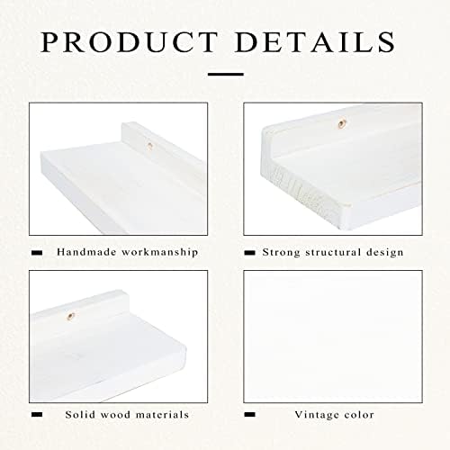 Freezing point Floating Shelves for Wall Set of 2 Natural Wood 16Inch Wall Shelf Decor Plant Display Collectibles Mounte