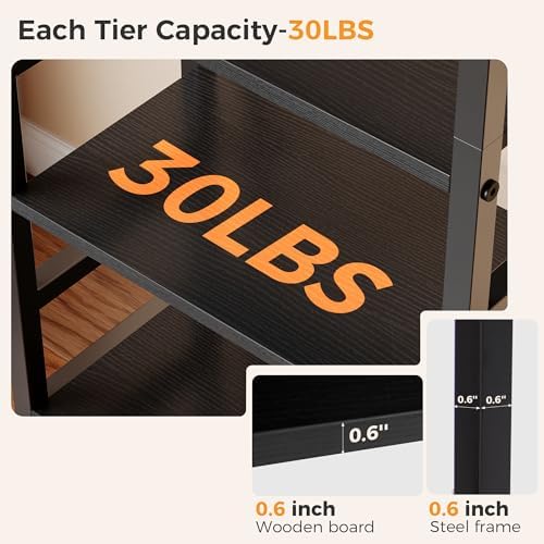 DUMOS 5-Tier Bookshelf, Modern Tall Bookcase Book Shelf