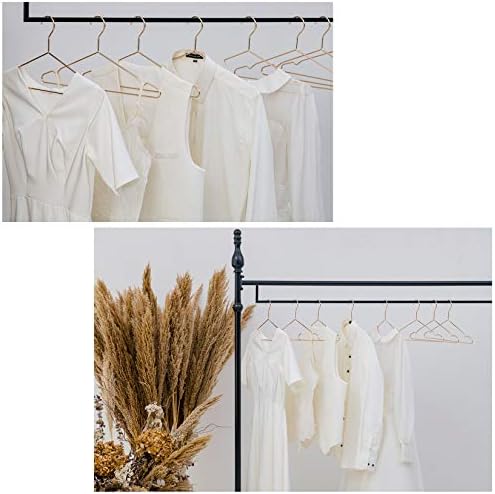 17" Rose Gold Metal Hangers, 20 Pack Heavy Slim Closet Hangers
