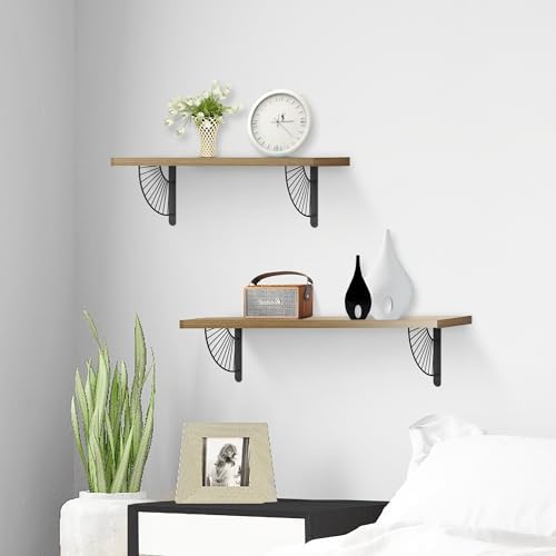 Z Metnal Decorative Shelf Brackets, Brass Metal Shelves Bracket, Wall Decor, Modern Shelving Bracket for DIY Floating Sh