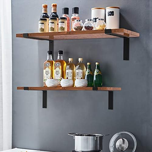 Shelf Brackets 12 Inch Heavy Duty Shelf Brackets Wall Hanging with Screws, 4 Pack Metal Shelf Bracket Decorative Corner