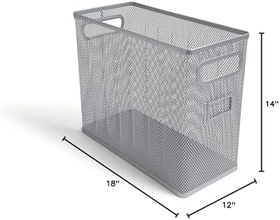 TRU RED Wire Mesh File Organizer, Silver, Desktop Sorter