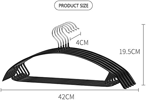 Contour Metal No Bumps Hanger - Suit, Coat & Sweater Hanger (Pack of 110, Black)