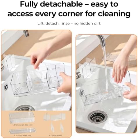 MOPMS 8 Slots Toothbrush Holders for Bathrooms with Detachable Dividers