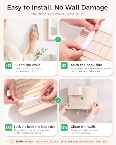 Floating Shelves for Bedside Shelf, Bedside Wall Shelf for Bedroom
