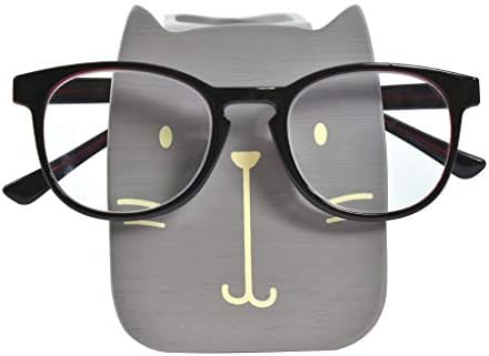 I'm Wood Multipurpose Eyeglass Phone Pen & Pencil Holder Stand Stationery Desk Organizer Accessories, For Home Office Desktop Decor Birthday Graduation Gifts “Dream Big Aim High” (Cat)