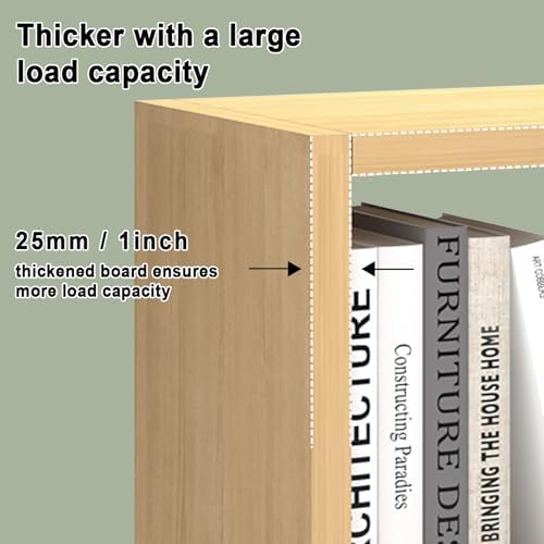 9 Cube Storage Organizer Shelf, Oak Color, 11 Inch