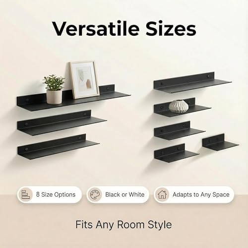 Z metnal Floating Shelves, Bedroom Shelves, Display Metal Wall Shelf for Funko Pop Speaker Figure Collection, Floating S