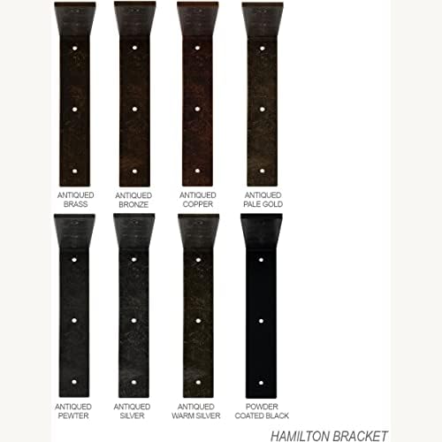 2"W x 8"D x 8"H Hamilton Steel Bracket, Hammered Bright Red