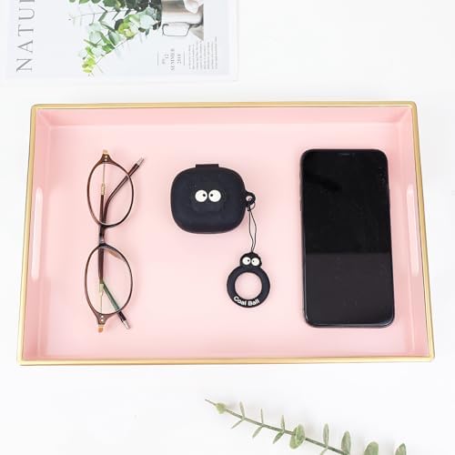 Spsyrine Pink Bathroom Vanity Tray with Handles for Dresser Tops