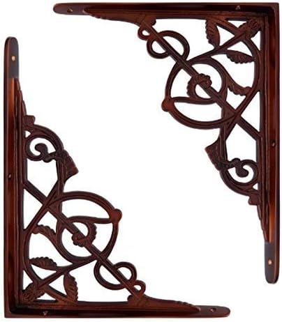 Adonai Hardware "Abiathar" Decorative Silicon Bronze Decorative Shelf Bracket (Supplied as 2 Pieces per Pack) - Distress