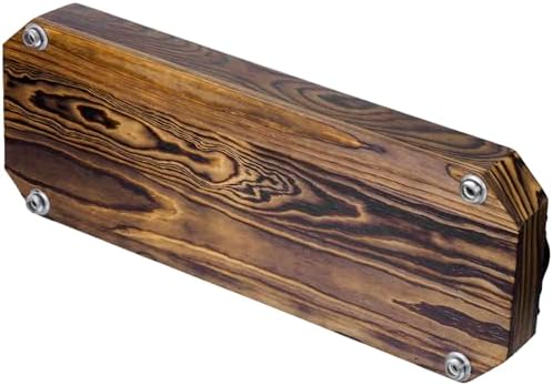 MyGift Wooden Vanity Tray, Rustic Burnt Solid Wood Toilet Tank Tray - Decorative Octagonal Cosmetic Organizer with Antiq