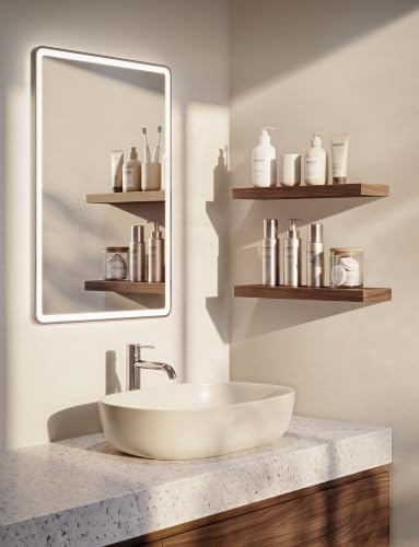BATODA 16" Floating Shelf Bracket 2PCS, Hidden Bracket for Floating Shelves