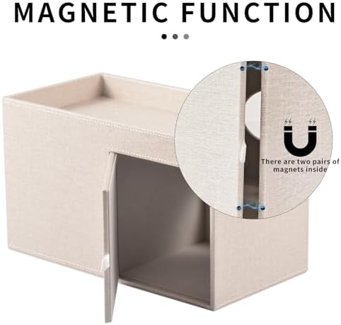 Square Tissue Box Cover with Drawers,Tissue Box Holder with Storage Tray, Makeup Organizer and Desk Organizer,Tissue Ho