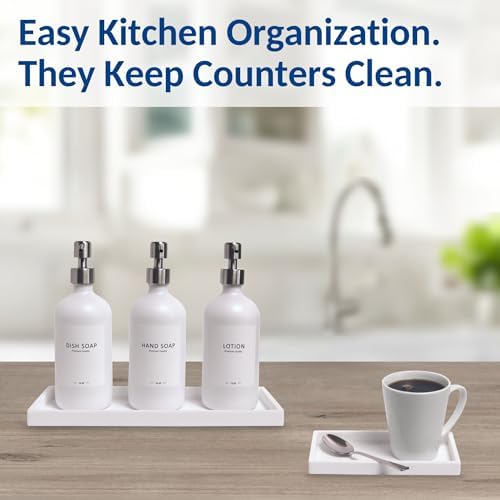 Spacewiser Countertop & Vanity Silicone Tray – 2 PC (11.7" & 7.7") Set