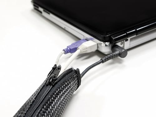 LogiLink KAB0048 1 m Flexible Cable Protection with Zipper (1m Long - 50 mm Wide)