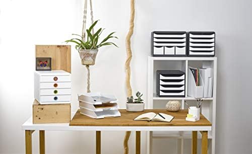 Exacompta Big-Box Glossy, 4 Drawers - Black/Glossy White