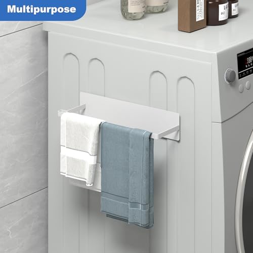 Magnetic Hanger Organizer, Thipoten Hangers Holder for Washing Machine, Holding up to 30 Velvet/Wire/Plastic Hangers, Perfect Space Saver for Laundry Room (1, White)