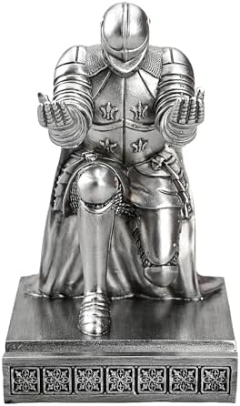 Windbreaker Soldier Knight Pen Holder Personalized Desk Accessory Silver
