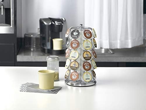 Nifty K Cup Holder – Compatible with K-Cups, Coffee Pod Carousel | 35 K Cup Holder, Spins 360-Degrees, Lazy Susan Platfo