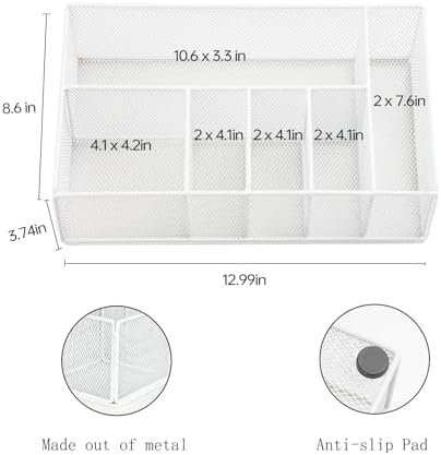 Paper Plate Organizer for Countertop, Metal Silverware Caddy for Cup, Fork, Spoon, Napkin, Paper Plate and Utensil Holde