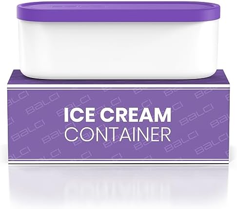 BALCI 2 Quart Ice Cream Container - Freezer Tub (Purple)