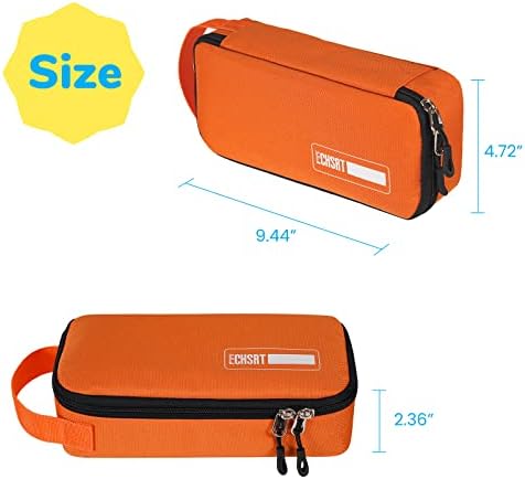 ECHSRT Large Pencil Case, Aesthetic Pen Pouch with Big Capacity, Minimalist Portable Stationery Bag with Handle for Office Organizer Aesthetic Pencil Cases