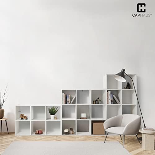 Fencer Wire 11-Inch Cube Storage Organizer Shelf w/Back, with Exterior Edge, Room Storage Shelves Divider, Bookcase, 8-C