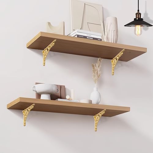 Khtumeware Shelf Bracket 12 Inch, Decorative Brackets for Shelving, Heavy Duty Vintage Ornate Shelf Bracket, Hardware In