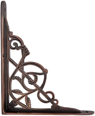 Adonai Hardware Abiathar Brass Decorative Shelf Bracket (Supplied as 2 Pieces per Pack) - Antique Copper