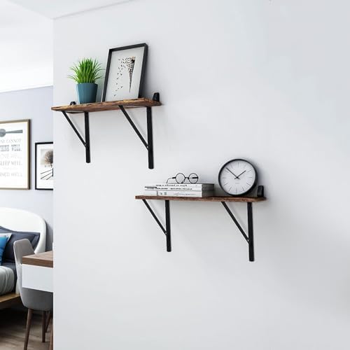 Heavy Duty L Shelf Brackets 8Pcs, Metal Wall Mount Floating Shelf Supports
