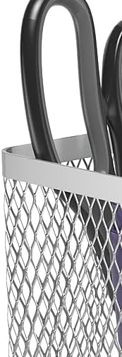 TRU RED Stackable Wire Mesh Jumbo Pencil Holder, Silver, 3-Pack