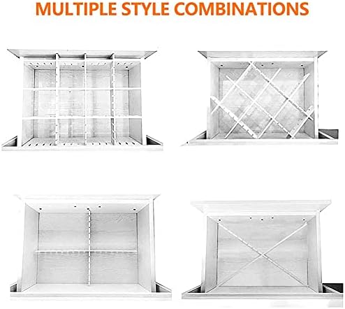 8Pcs Drawer Dividers, 12.6" x 2.76", Thick, DIY Organizer Separator, Large Adjustable Dresser Drawer Organizer for Cloth
