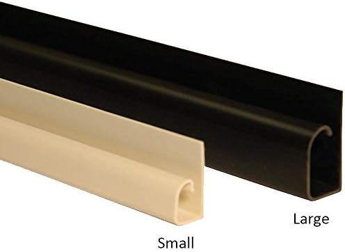 Electriduct Large Hook Channel Cable Raceway Desk Cord and Wire Organizer - 36 Inch (Pack of 6) - Black