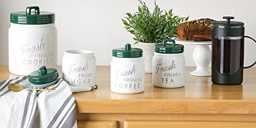 DII Kitchen Accessories Collection Ceramics, Cookie Jar, Green