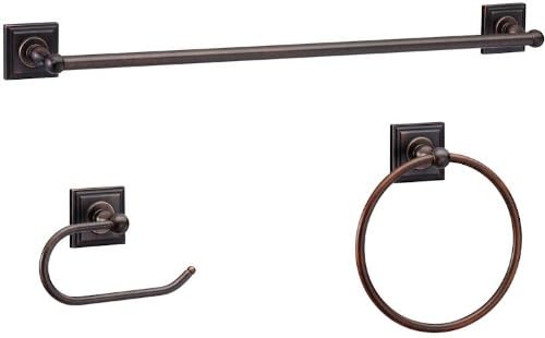 Aurora Series 3 Piece Oil Rubbed Bronze Bathroom Hardware Set