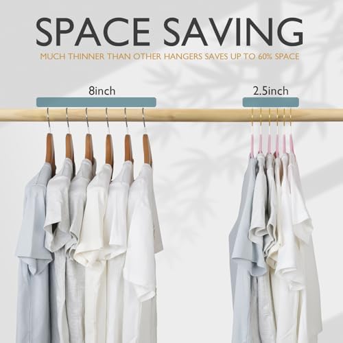 ManGotree Velvet Coat Hangers with 360° Swivel Gold Hook 36 Pack Pink