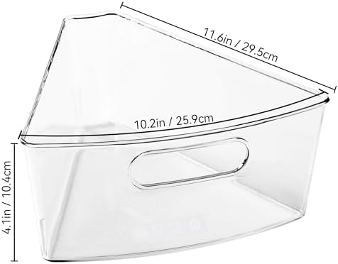 Oubonun Lazy Susan Cabinet Organizer Bins for Kitchen 8 Pack, 1/8 Wedge