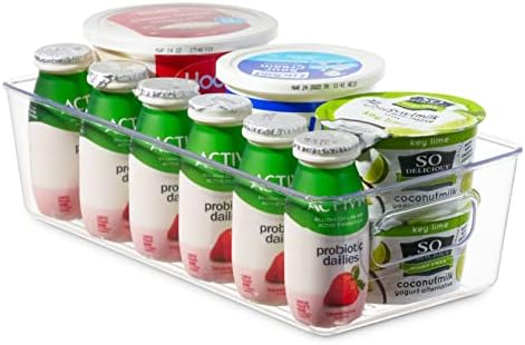 Set Of 8 Refrigerator Pantry Organizer Bins - Clear Food Storage Baskets for Kitchen, Countertops, Cabinets, Fridge, Fre