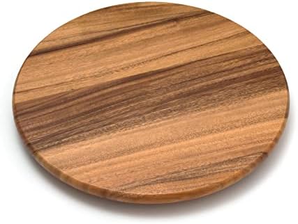 Lipper International Acacia Wood 16" Lazy Susan Kitchen Turntable