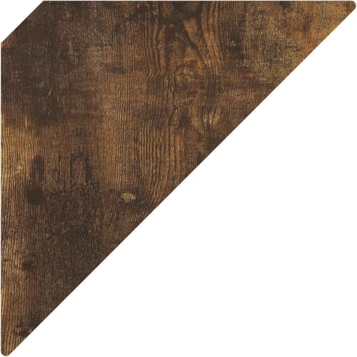 Furinno Rossi Triangle Corner Floating Shelves, Wall Mount Display Shelf, Amber Pine, Set of 3 (Pack of 2)