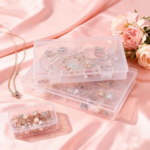 LJY 20 Clear Plastic Boxes, 3 Sizes for Hardware