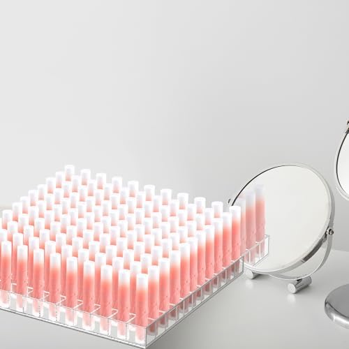 Mumufy Lipstick Holder Clear Acrylic Makeup Organizer Display, 121 Slot