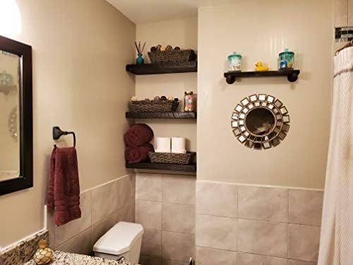 joelsantiques x2 24 inch Wooden Floating Shelves for Wall - 24x6x2 in, High End Solid Natural Wood, Heavy Duty Bracket,