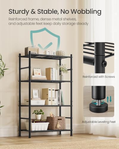 SONGMICS 4-Tier Storage Shelves, Steel Shelving Unit