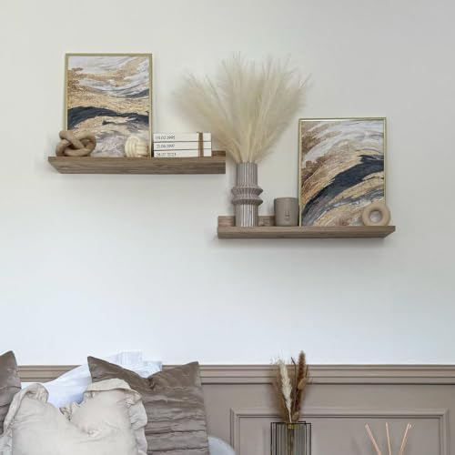 Mobili Fiver, Set of 2 Rachele Shelves, 23.62 in, Oak, Made in Italy