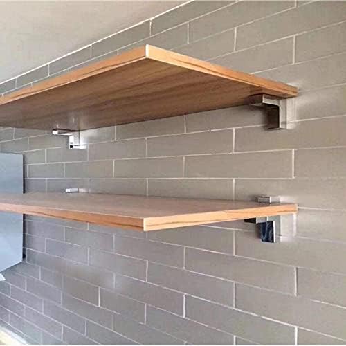 AWEN 12pcs Solid Metal Adjustable Wood/Glass Shelf Bracket Wall Mount, Shelf Holders,3-28mm Thick Adjustable Shelf Brack