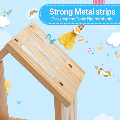 for Tonies Shelf, Compatible with Toniesbox 1 and Toniesbox 2 Tonies Magentic Wall Shelf for Creative Tonies Figures 12-