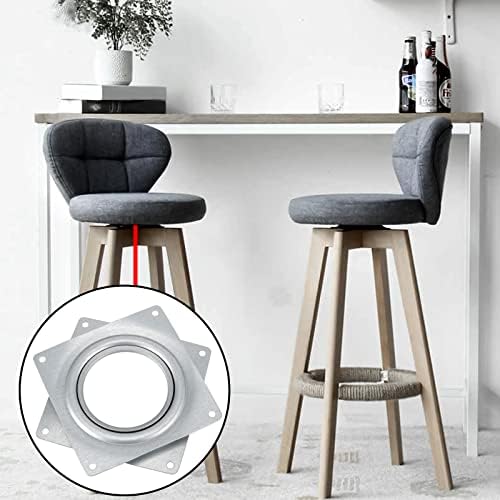 25 Pack 4 Inch Lazy Susan Hardware Kit, Zinc-Plated Swivel Plate, Square Rotating Bearing Turntable for Serving Trays, K