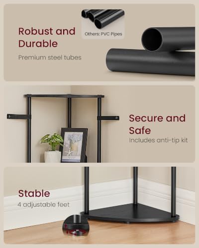 VASAGLE Superfast Toolless Assembly 6-Tier Corner Shelf